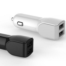 新鸭嘴双USB车充双口车载充电器5V2.4A双USB车充鸭嘴双口车充车用
