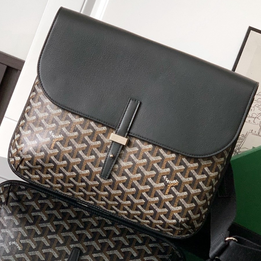 Uniseks Goyard Naxışlı Çarpaz Çanta - Boz, Qara, Tünd Mavi