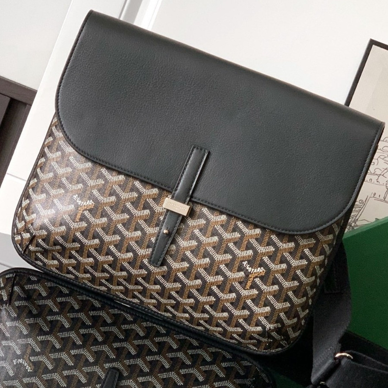 Coursier New Messenger Bag Goyard Pattern Crossbody Unisex Gray Black Dark Blue