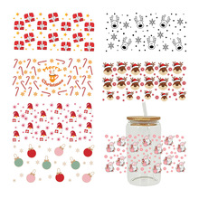 新款 圣诞节 uv dtf杯贴水晶标 logo图案 23cmX11cm 现货批发