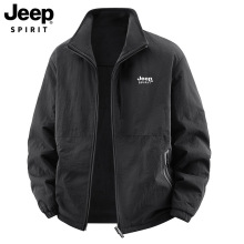 2025秋冬新款男士加绒双面穿夹克外套宽松大码休闲外套