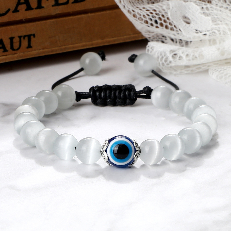 Cross-Border Foreign Trade Jewelry Bohemian Bracelet Devil's Eye Beaded Braided Hand Rope Yoga Beads Hand Jewelry Cross-Border Foreign Trade Jewelry Bohemian Bracelet Devil's Eye Beaded Braided Hand Rope Yoga Beads Hand Jewelry