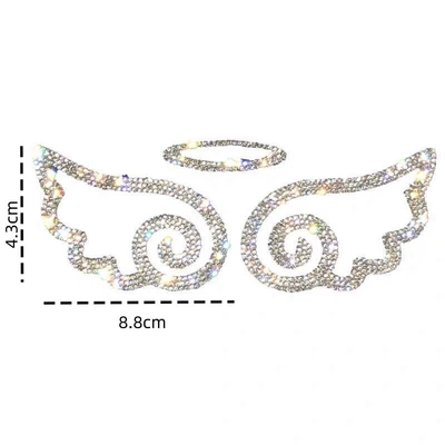 Personalized Crystal Car body stickers Diamond-encrusted — Body sticker - angel-wings