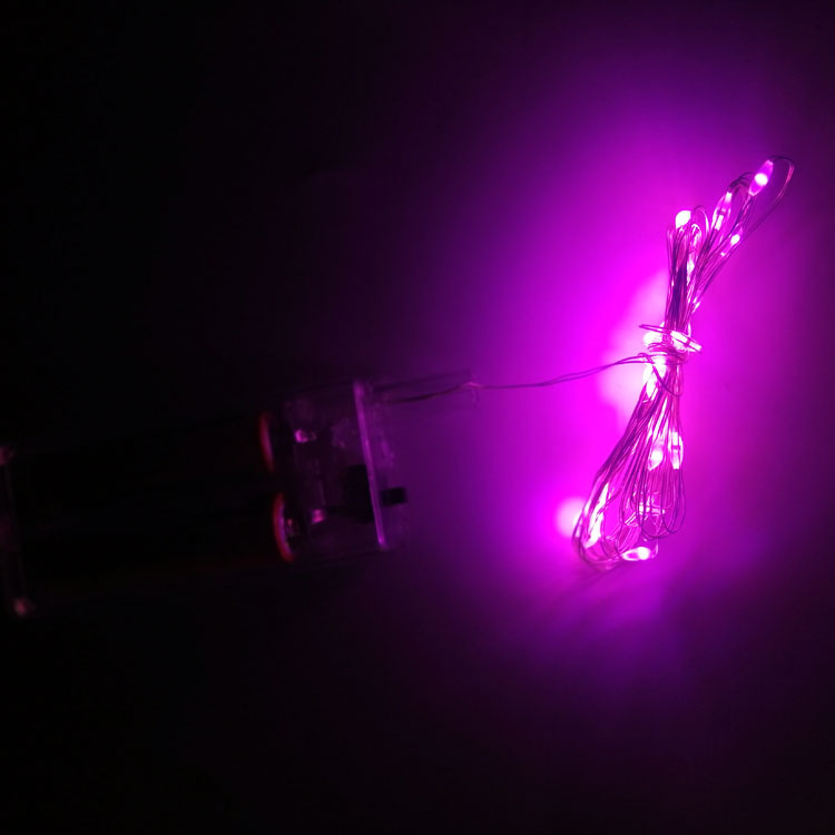 Bola de onda LED Cadena de luz de alambre de cobre caja de la batería luminosa 3 M caja de luz de color neto Globo Rojo luz de color ventas directas de la fábrica