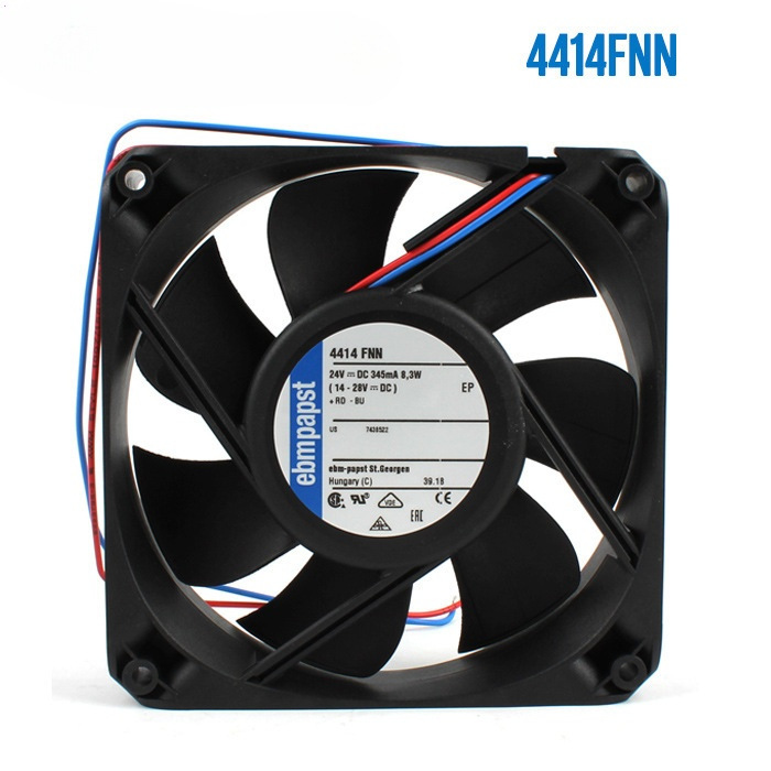 德国进口原装4414FNN 24V12025医疗设备电源机箱变频器散热风扇