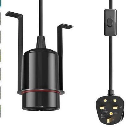 Керамический держатель лампы для рептилий, кронштейн для нагревателя для домашних животных, лампа E27, нагрузка 300 Вт, керамическая нагревательная лампа