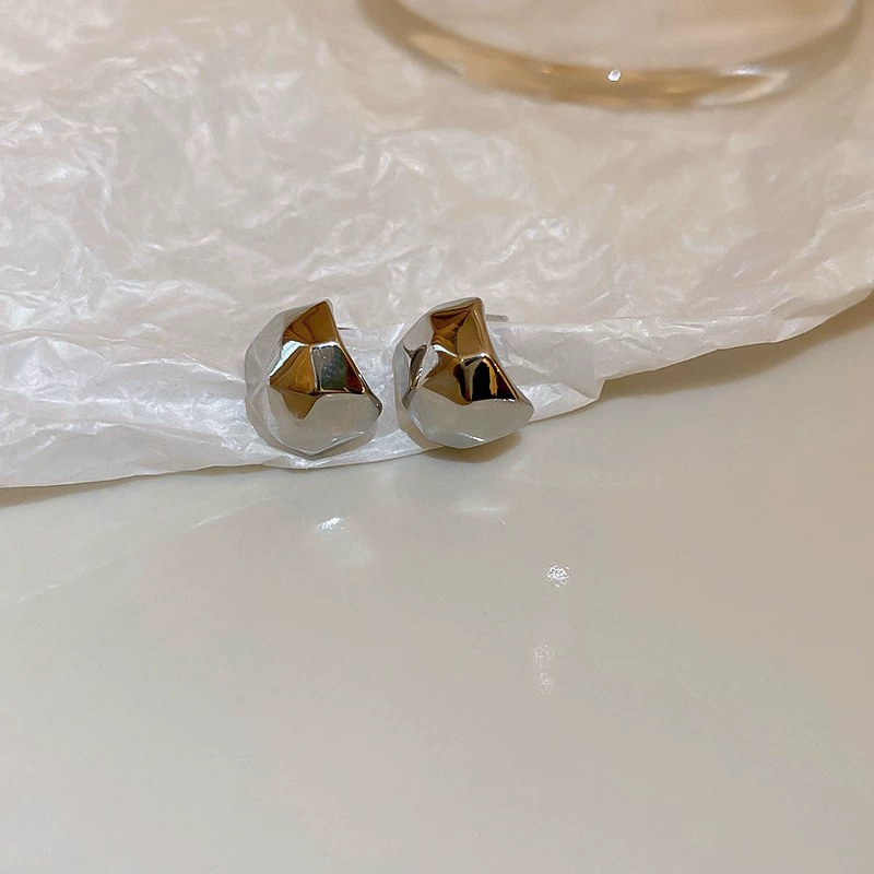 Серебряная игла, циркон, серебряные серьги, широкий цветовой диапазон, простой и элегантный дизайн