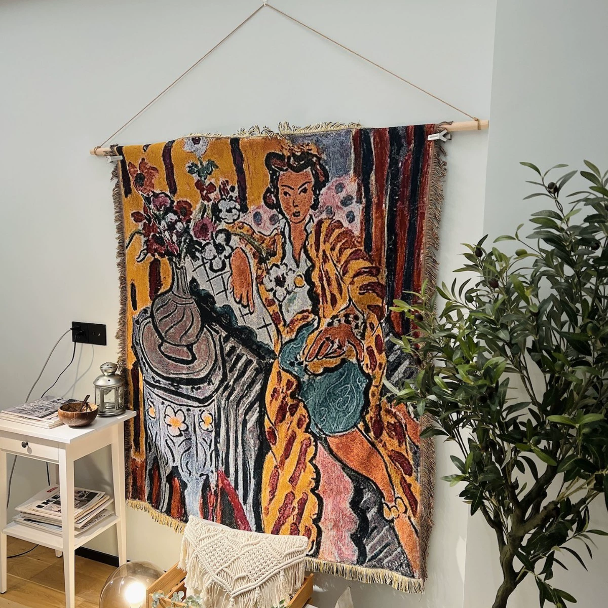 Климт ретро абстракция масляная живопись одеяльник золотая линия искусство гобелен настенная декоративная занавесь для спальни диван одеяло