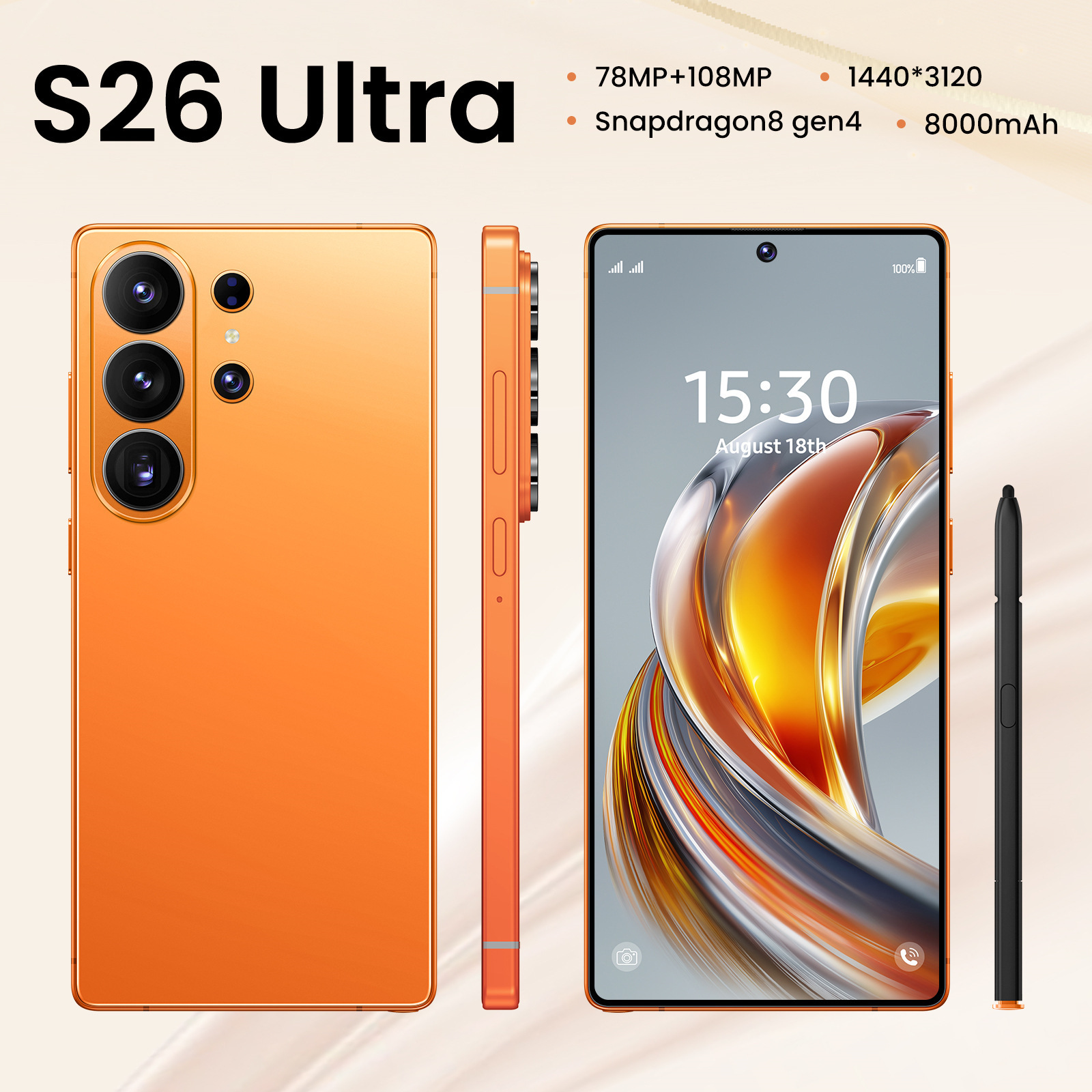 Source Factory In-stock S26uitra Cross-border Smartphone, Full Network...