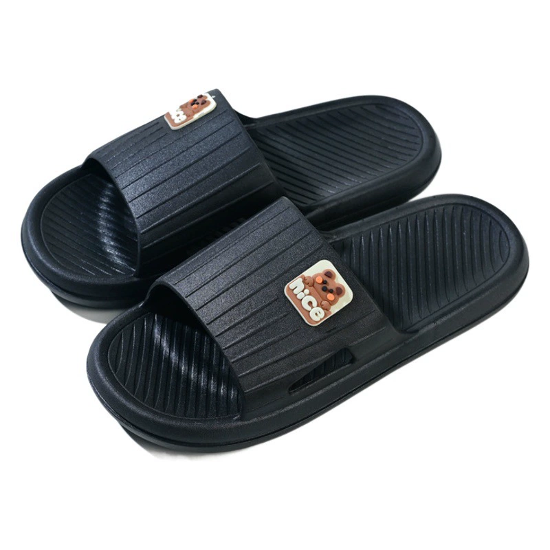 Хит продаж: мягкие резиновые домашние тапочки для пар, для дома и улицы, модный летний новый стиль, мужские шлепанцы с мягкой подошвой для дома