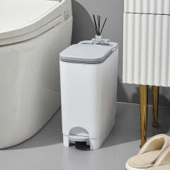 家庭用トイレ挟みゴミ箱トイレ押え式ゴミ箱キッチン寝室蓋付きフットオフィス