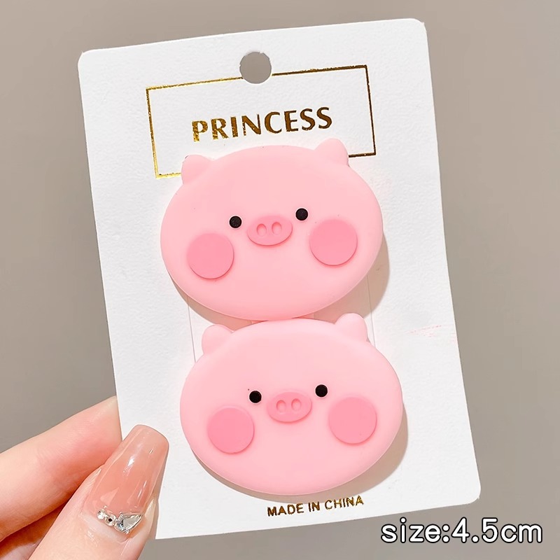 Rosa horquilla femenina 2024 Nueva horquilla BB clip frente flequillos laterales horquilla rota lindo clip de dopamina otoño