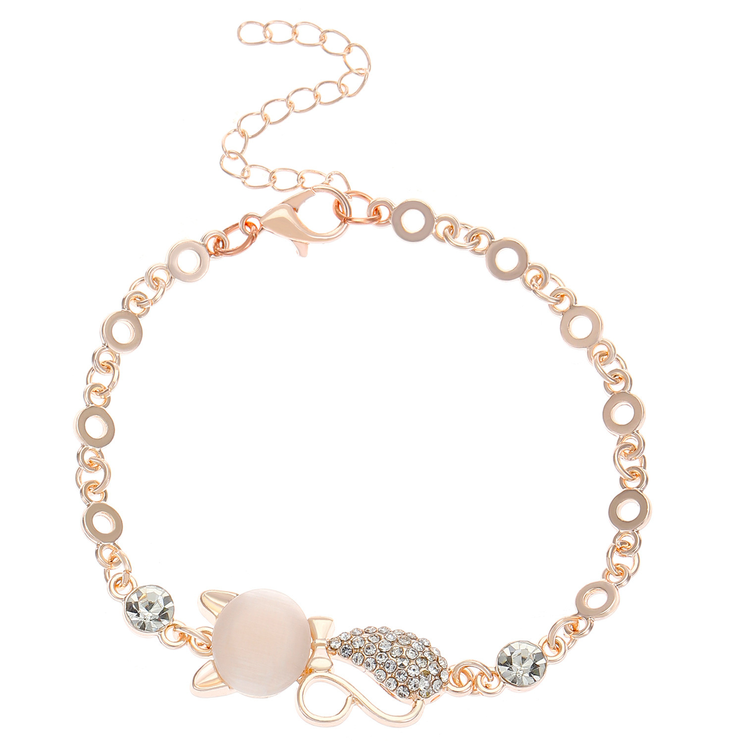 Design vestimentar rafinat drăguț ochi de pisică pisică brățară colier cercei rochie accesorii set de trei piese accesorii_voghion.com