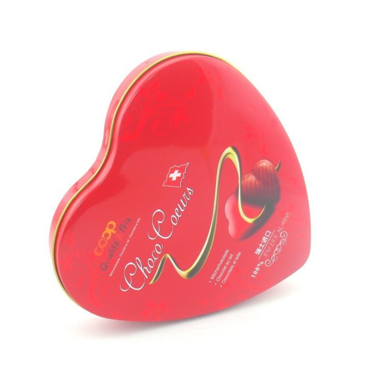 外贸出口心型巧克力铁盒  铁盒包装 心形铁盒生产厂家