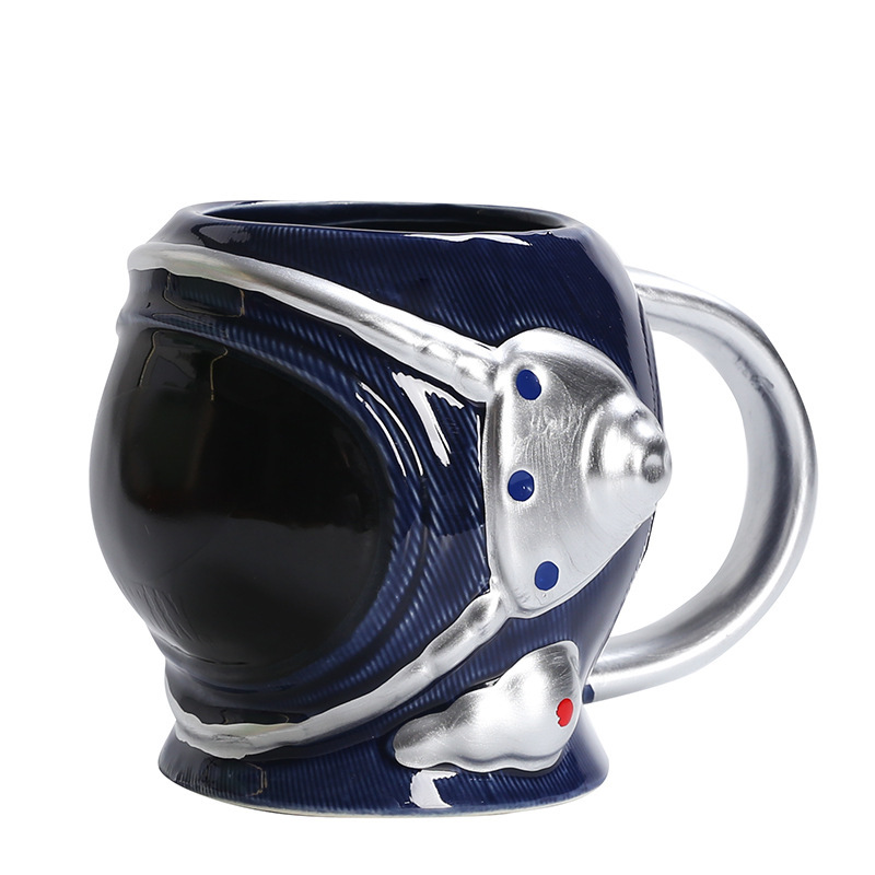 Cosmonauta espacial creativo taza de café de cerámica planetas de dibujos animados taza de leche jeans taza de cambio de color sensible a la temperatura