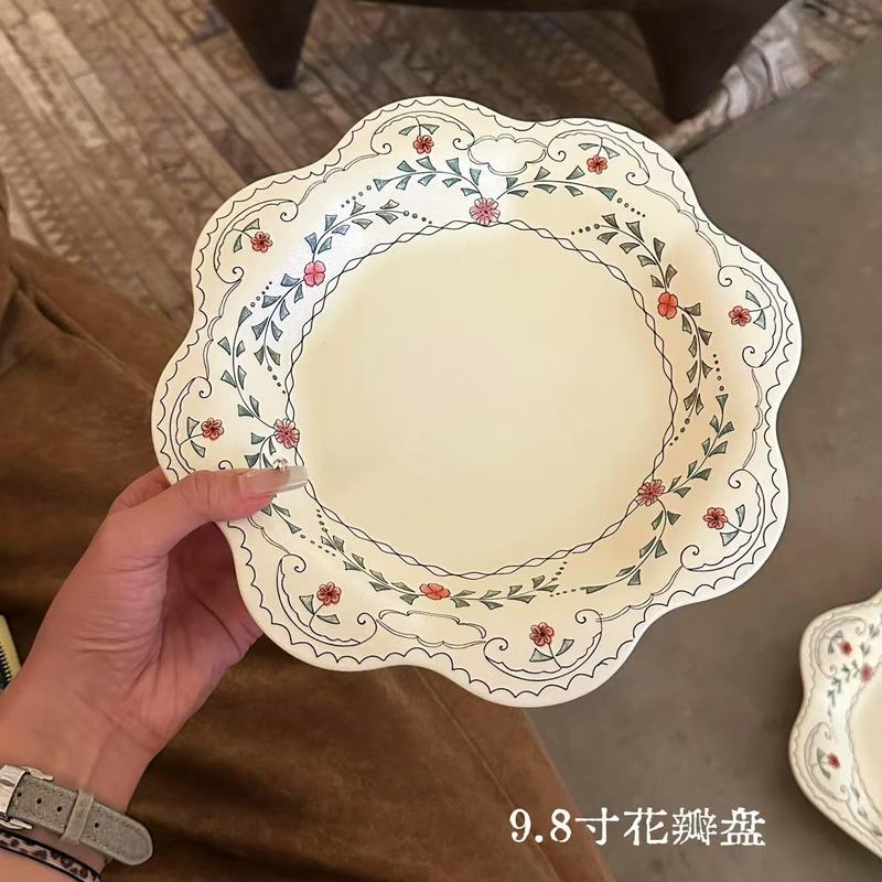 法式高颜值乔迁陶瓷餐具套装家用小碗精致菜盘汤面碗礼物米饭碗盘|undefined