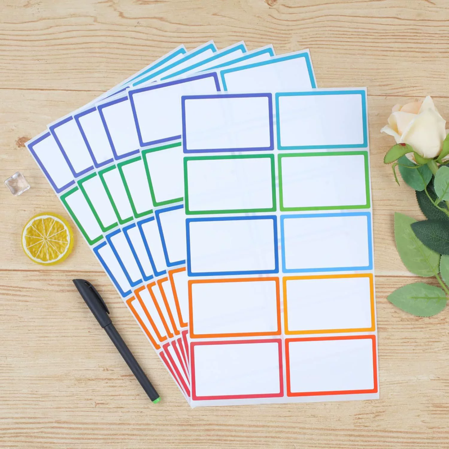 Многоцветные наклейки-бирки для трансграничной торговли, пустые, для записи, для досок, шкафчиков, холодильников, школы, дома, декор своими руками