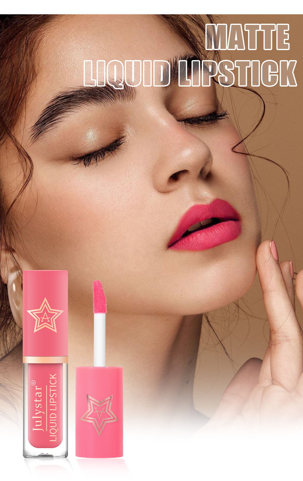 Carina Makeup Matte, verblassende, antihaftbeschichtete Lippenglasur-Box, natürliches, dreidimensionales, feuchtigkeitsspendendes, langanhaltendes Lippenstift-Set_voghion.com