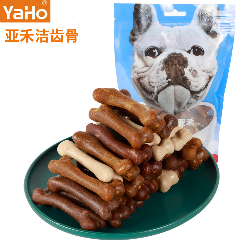 Palo molar para mascotas Yahe Cepillo de dientes en forma de cepillo general Hueso de limpieza de dientes Sabor mixto para mascotas Aperitivos molares para perros Hueso molar