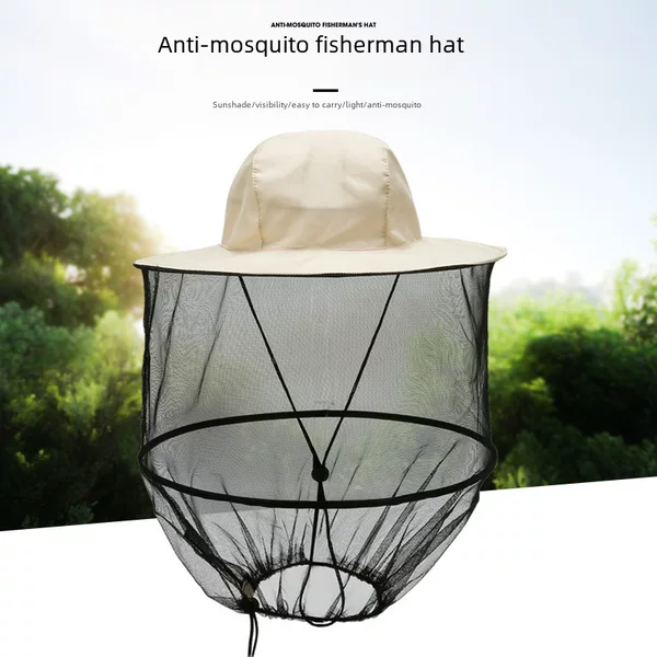 Anti-Mosquito Fisherman Hat, Adult Quick-Drying Casual Sunshade and Sun Protection Fishing Hat, Outdoor Outdoor Portable Fishing Hat