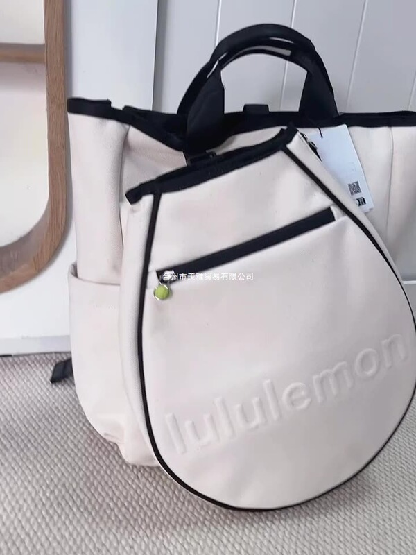 Cross-Border Lululemon Lulu 2025 New 19L Tennis Bag Lightweight Canvas Tennis Sports Satchel Backpack