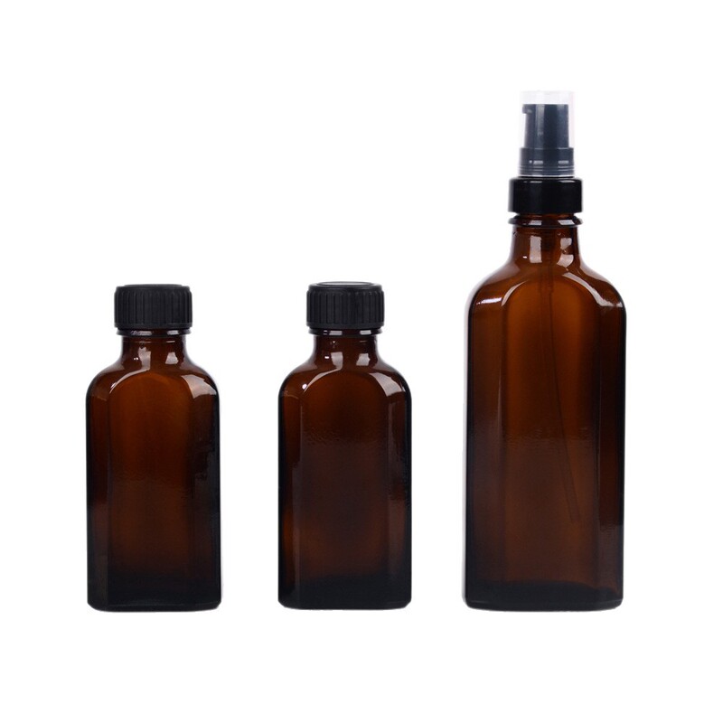 スポットエッセンシャルオイル詰め替えボトル 100ml 茶色ガラスボトル モロッコヘアケアエッセンシャルオイルネジ詰め替えボトル|undefined