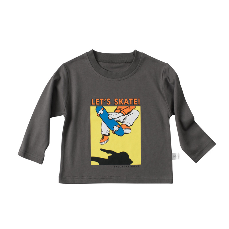 Marca de moda ropa infantil otoño nuevo dibujos animados niños mangas largas camiseta camiseta de base ropa de bebé comercio exterior una agencia