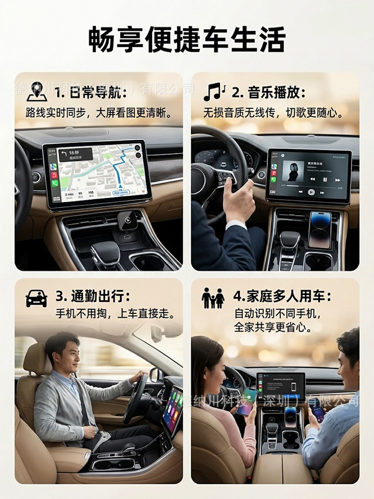Best-selling 2-in-1 carplay wireless box for vehicles, smart car connectivity box, Android Autocarplay box