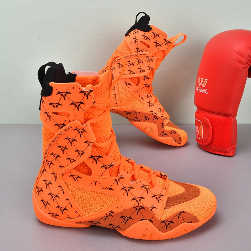 Professional boxing shoes, Sanda fighting shoes, specialized competition martial arts training boxing shoes, Taekwondo and Muay Thai men's fighting shoes