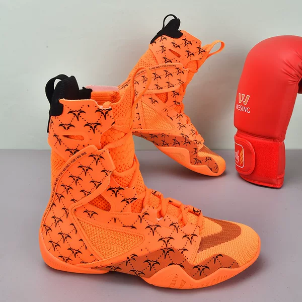 Professional boxing shoes, Sanda fighting shoes, specialized competition martial arts training boxing shoes, Taekwondo and Muay Thai men's fighting shoes