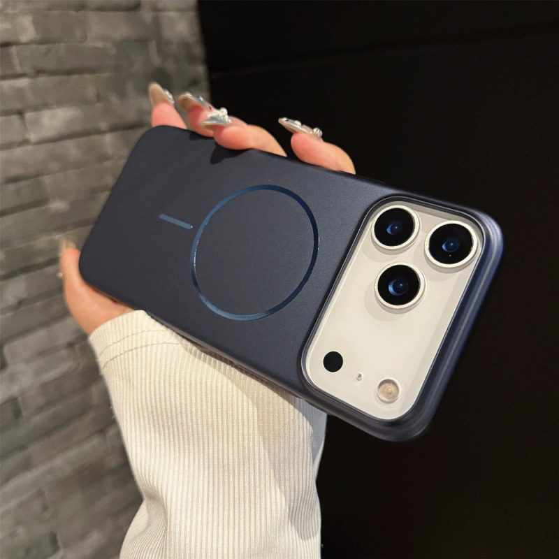 适用iPhone17promax金属漆磁吸手机壳苹果16超薄磨砂PC全包保护套|undefined