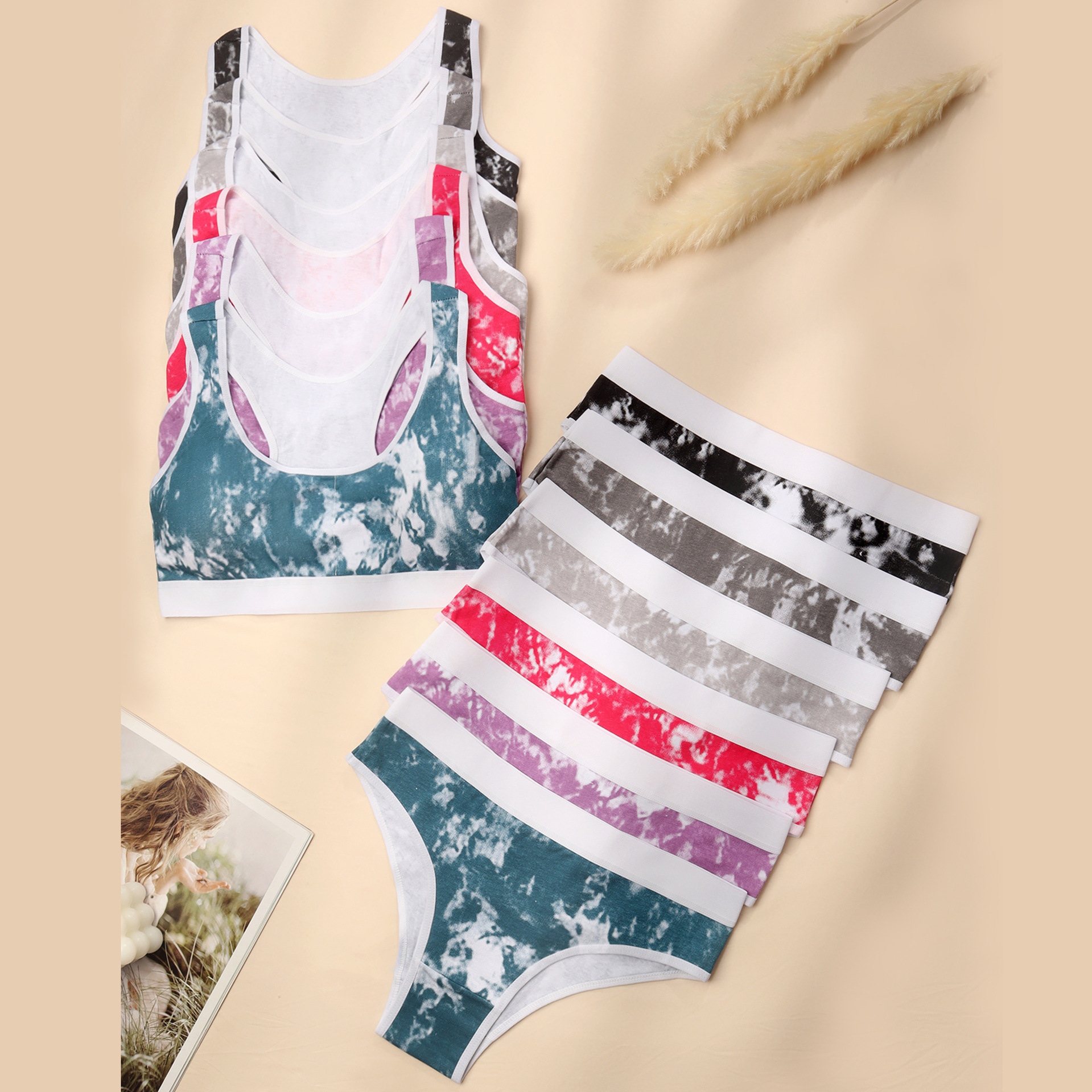 Chaleco para niña, ropa interior, deportes, a prueba de golpes, copa fija, sujetador trasero de belleza, chaleco integrado, algodón cómodo y agradable para la piel