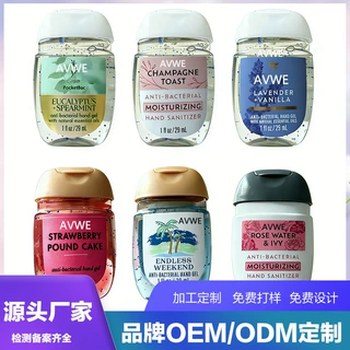 跨境外贸爆款迷你便携清洁酒精凝胶杀菌消毒免水洗速干洗手液定制