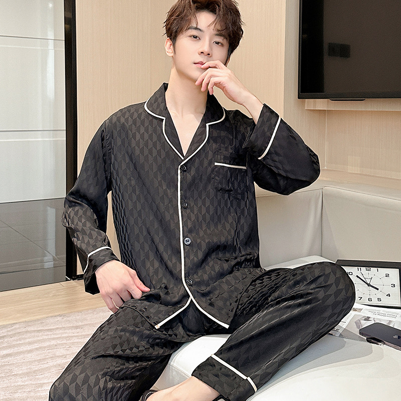 다이아몬드 체크 남성 블랙