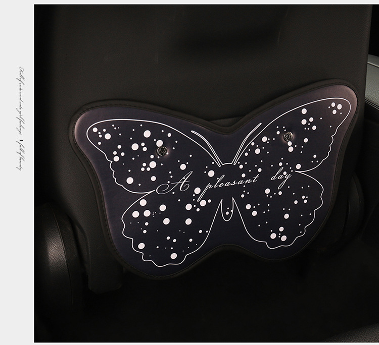 Car Anti-Kick Pad, Child Seat Back Anti-Kick Pad, Butterfly Seat Back Anti-Dirt and Anti-Scratch Pad, Car Wear-Resistant Pad, Simple and Cute