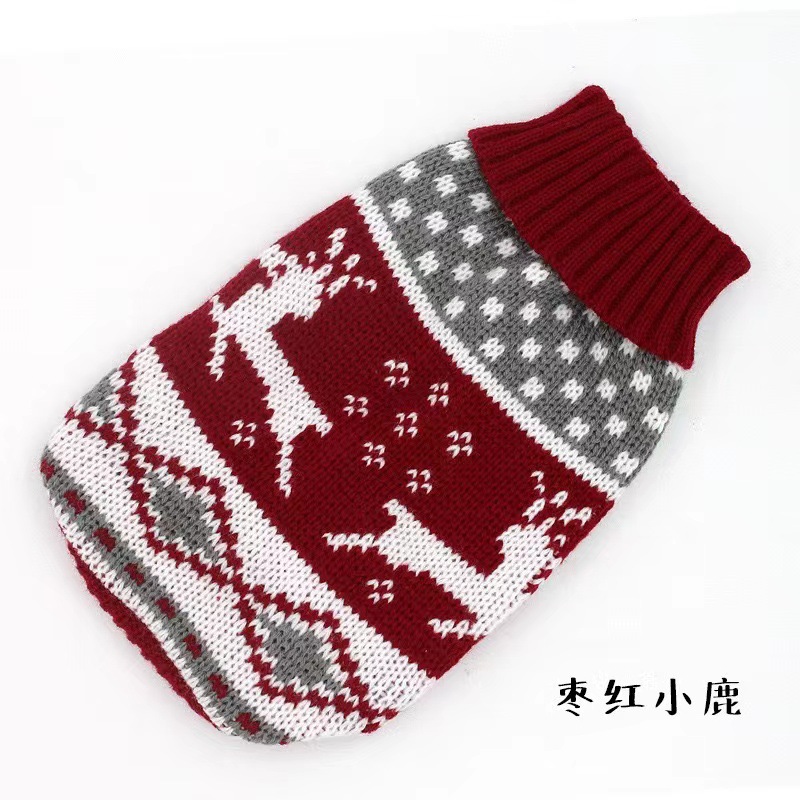 Ropa para mascotas multi-color de lana de punto ropa de gato de dos piernas de solapa caliente casual mascota suéter de una sola pieza de entrega