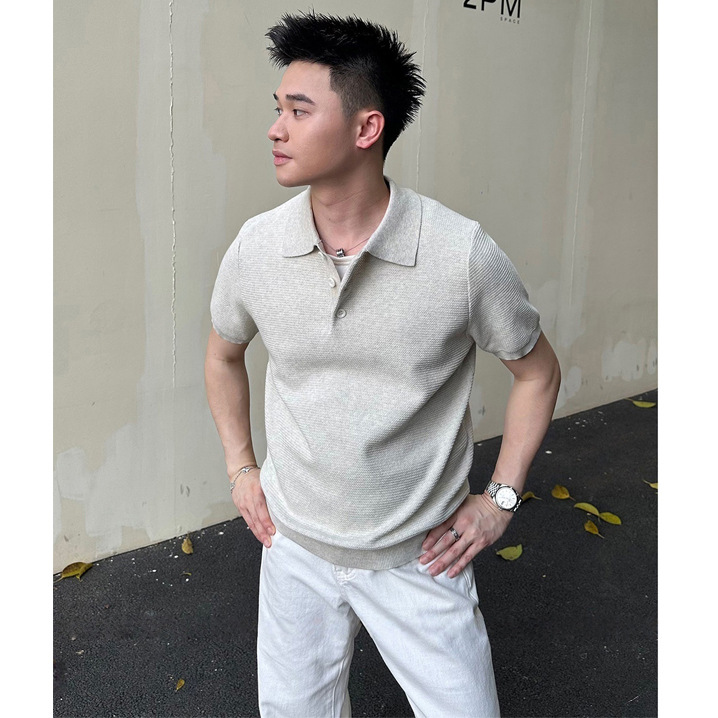 Polo camiseta de punto camiseta de manga corta hombre paul viejo dinero estilo de negocios camiseta de hielo de verano fábrica transfronteriza al por mayor