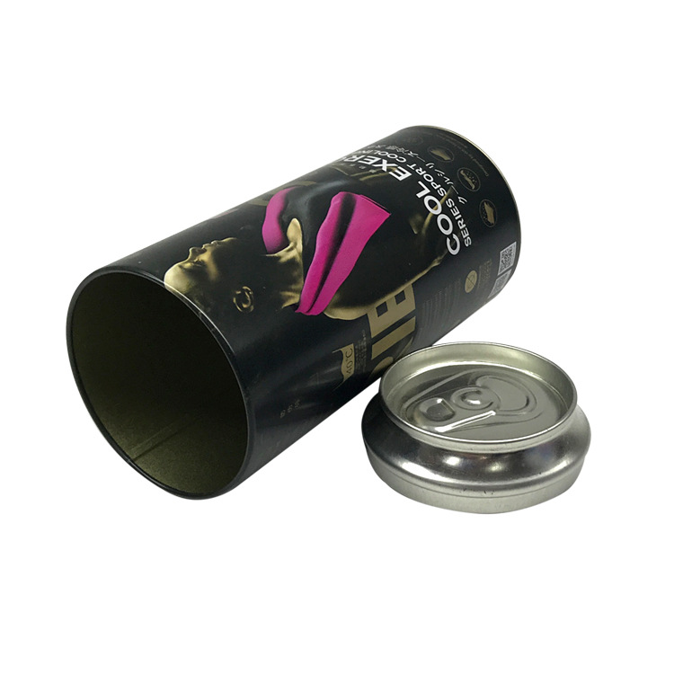 食品级仿可乐罐马口铁罐 - 毛巾T恤仿易拉罐包装 直径65MM
