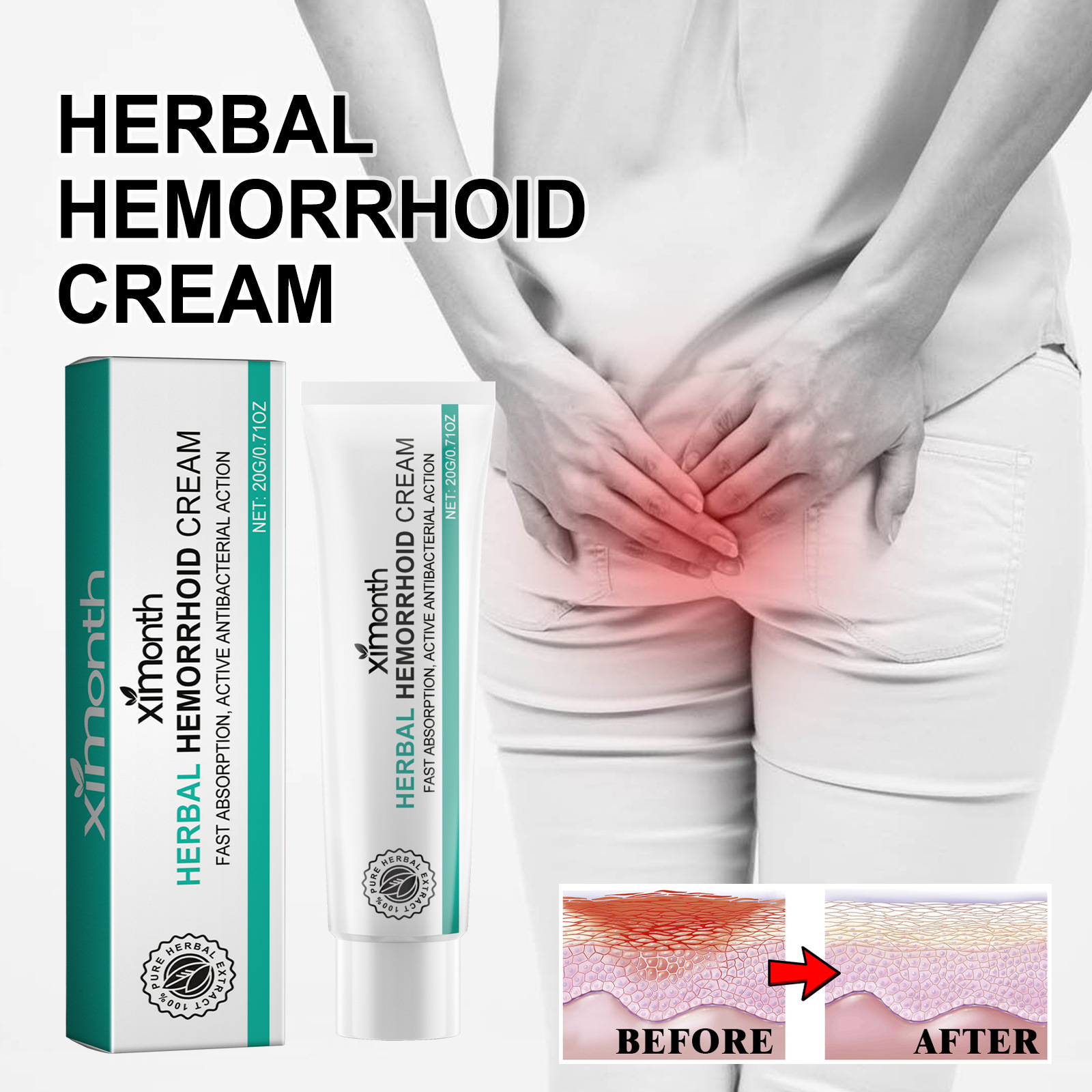 Ximonth Anal Moisturizing Balm Gentle Cleansing, Lightweight, Pleasant, Smooth Care and Refreshing Balm