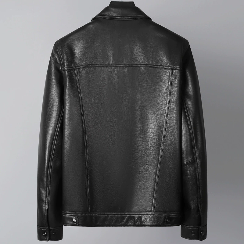 Elite short fashionable jacket, genuine leather