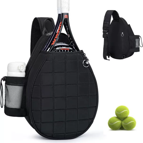 In-Stock 2025 Trendy Cross-Border Quilted Tennis Backpack Waterproof Crossbody Tennis Racket Bag Suitable for Women