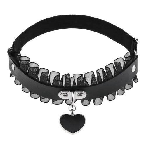 Cross-border soft girl peach heart love-shaped pendant garter belt sexy lace wavy PU leather thigh ring garter belt