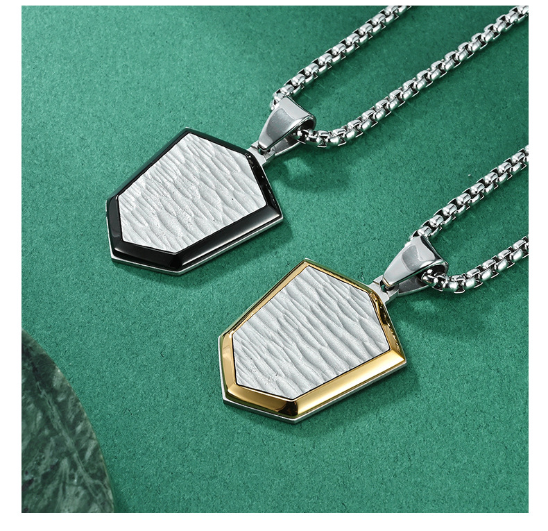 Geometric Classic Style Titanium Steel Pendant Necklace Wholesale display picture 3