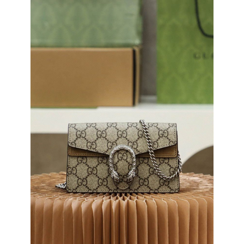 Big Brand Luxury Women's Bag Double Ggsuper Mini Super Mini Dionysus Bag Fashionable Crossbody Chain Small Square Bag