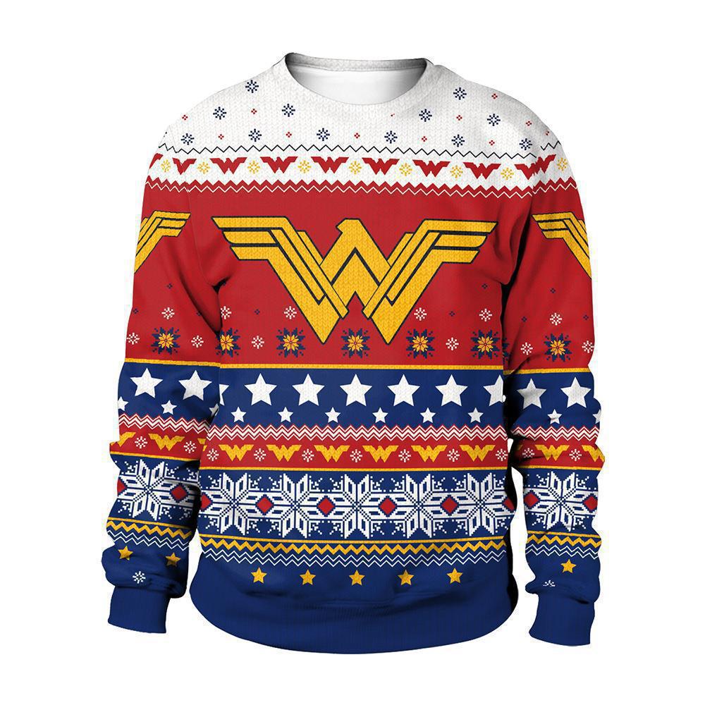 Men's Clothing Christmas new animal 3D printing pullover round neck couple sweatshirt_voghion.com