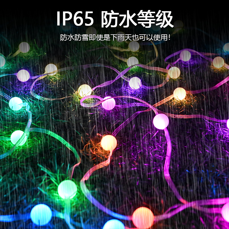 Transfronterizos LED enchufable estilo de navidad interior acampando decoración de cadena de luz rgb pequeña cadena de luz de atmósfera