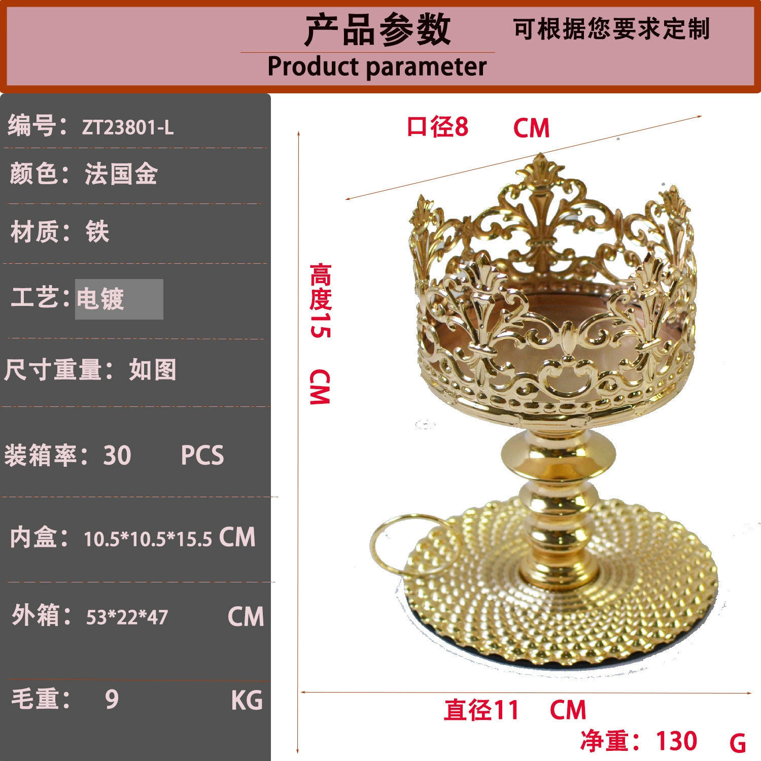 Creative handheld candle, resin decor, European style