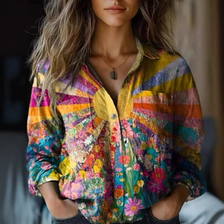 新款2025年外贸女装衬衫跨境上衣开衫衬衣亚马逊D制 长衬口袋女装