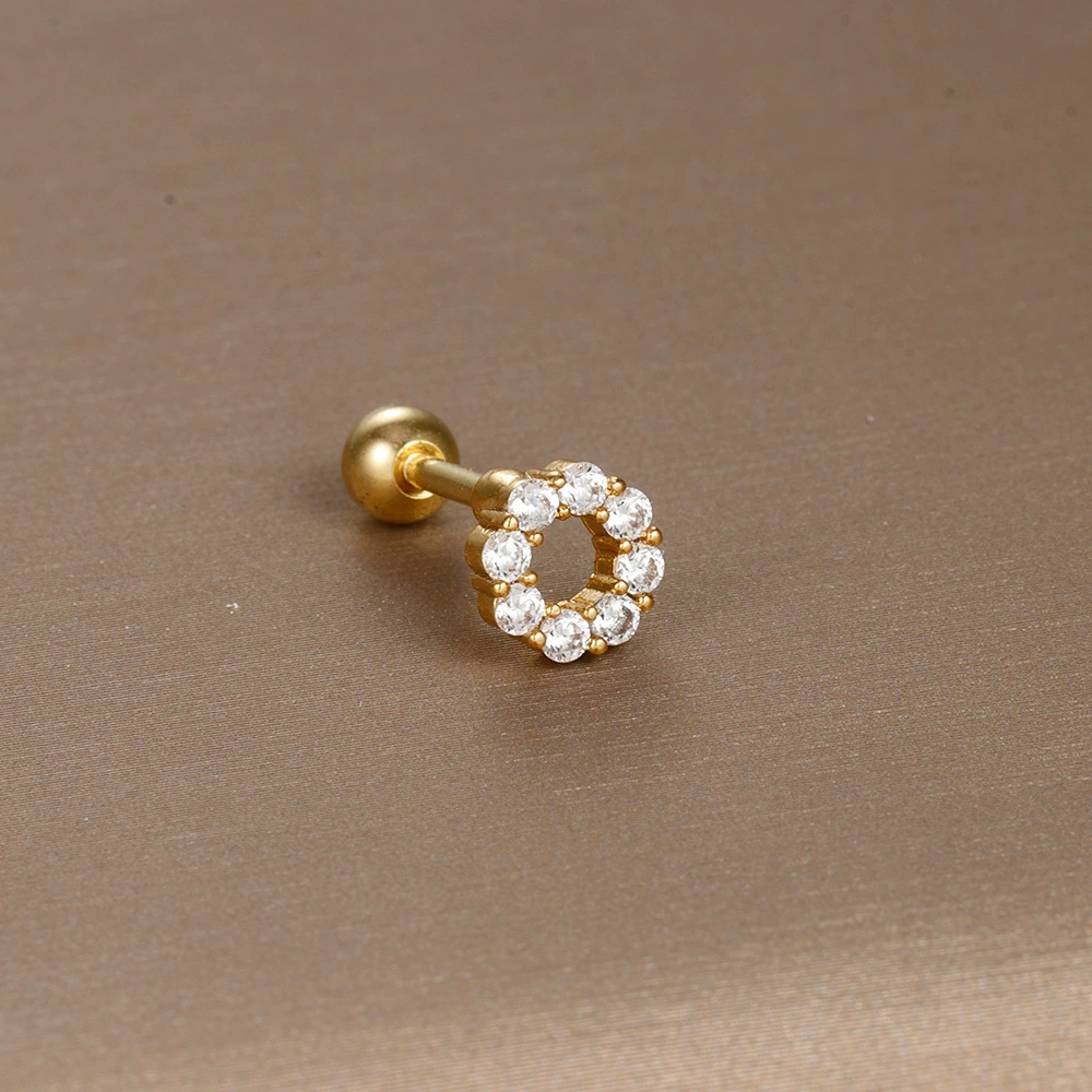 Серьга из нержавеющей стали, цирконий, серьги, светлая роскошь оптом