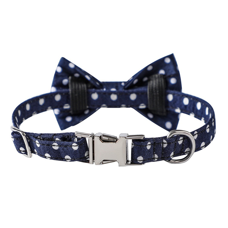 Productos para mascotas collar de perro punto de onda algodón piel suave collar de gato collar de perro collar de gato mayorista